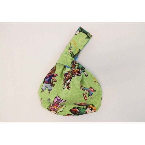 Reversible Zelda Windwaker Cotton Japanese Cotton Knot Bag - Picture 1 of 4